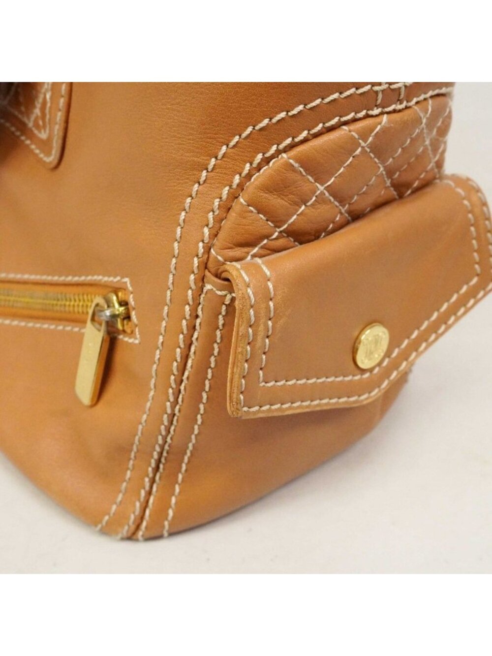 Celine Handbag Boogie Bag Leather Brown Gold - Picture 7 of 10